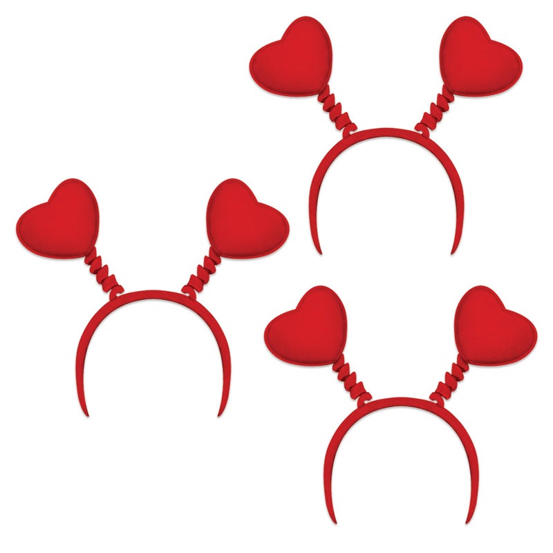 Beistle Heart Headband Party Boppers Pack of 3 - Image 1